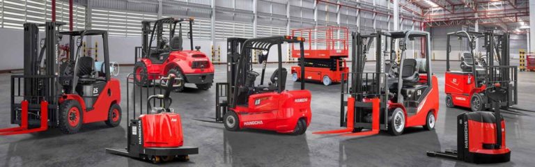 Xe nâng điện 5 tấn HangCha hoạt động tại cơ sở sản xuất
